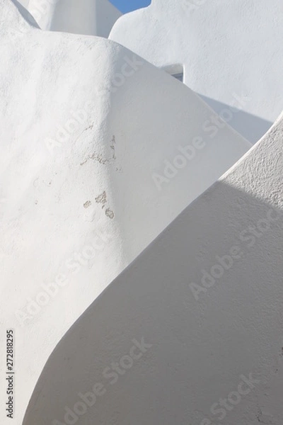 Fototapeta Architecture geometric structure. Abstract architectural texture. Smooth stone walls of different color shades.