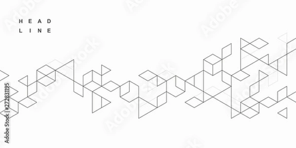 Obraz Abstract geometric technological background. Vector creative design.