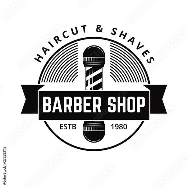 Obraz VINTAGE BARBER SHOP BADGE