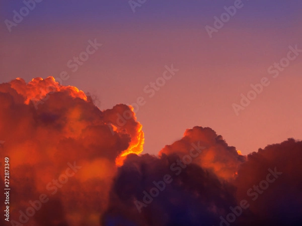 Obraz sunset sky clouds