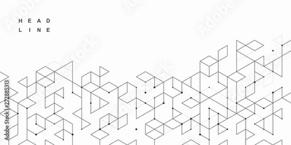 Obraz Streszczenie tło technologiczne geometryczne. Kreatywny projekt wektor.