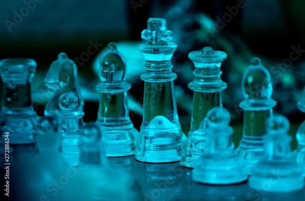 Obraz chess pieces on board