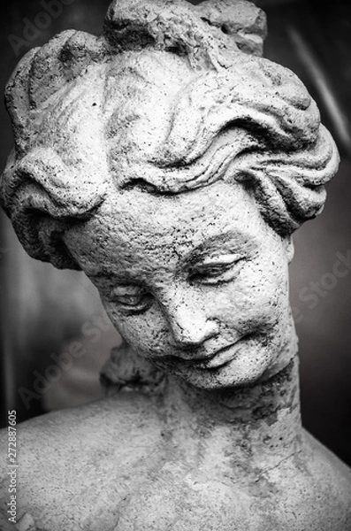 Fototapeta stone,portret,felling,red,black,white