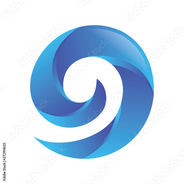 Obraz Number 9 Blue Wave Logo