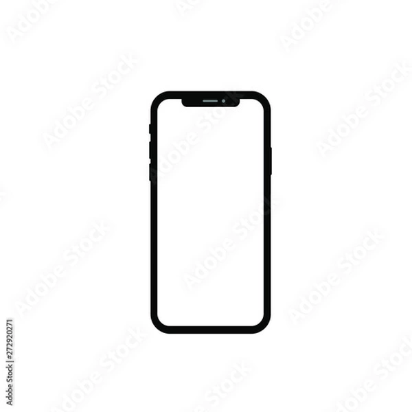 Obraz phone front isolated on white background vector