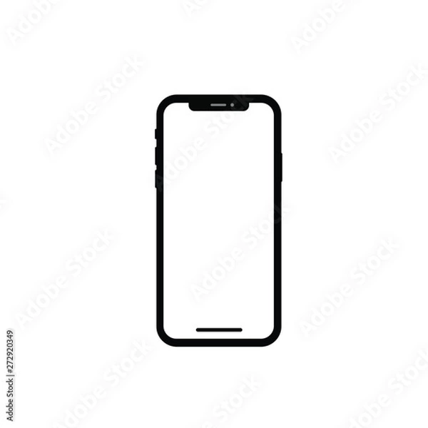 Obraz phone front isolated on white background vector