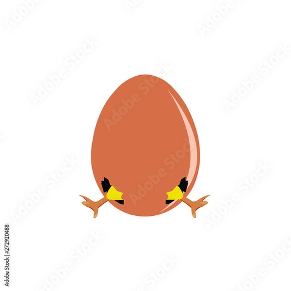 Obraz Egg on a white background - Vector