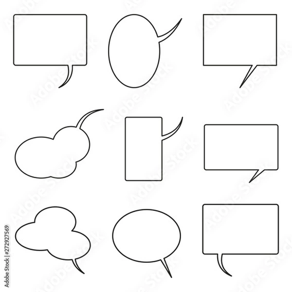 Fototapeta Set of Boom speech bubble