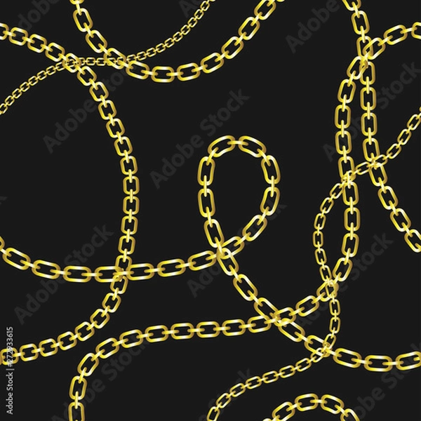 Fototapeta Trendy, elegant chain seamless vector pattern