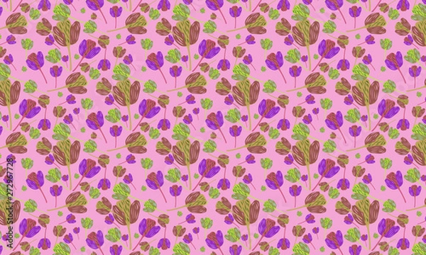 Fototapeta Seamless Vector Floral Pattern