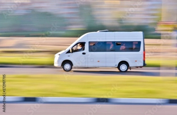 Obraz taksówka na drodze