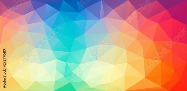 Fototapeta Horizontal color triangle background - Vector Eps