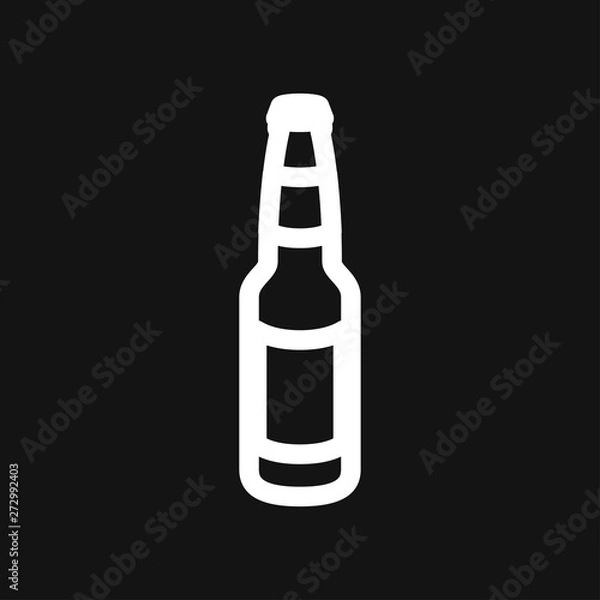 Fototapeta Beer bottle icon vector illustration for web and apps.