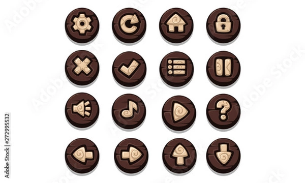 Obraz Set of UI elements for 2D games and apps-part 2