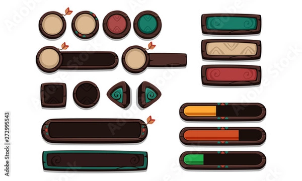 Obraz Set of UI elements for 2D games and apps-part 3