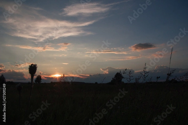 Obraz sunset in the mountains