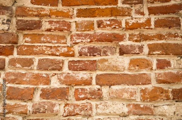 Fototapeta Background of red brick wall texture
