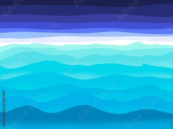 Obraz abstract background with waves and clouds