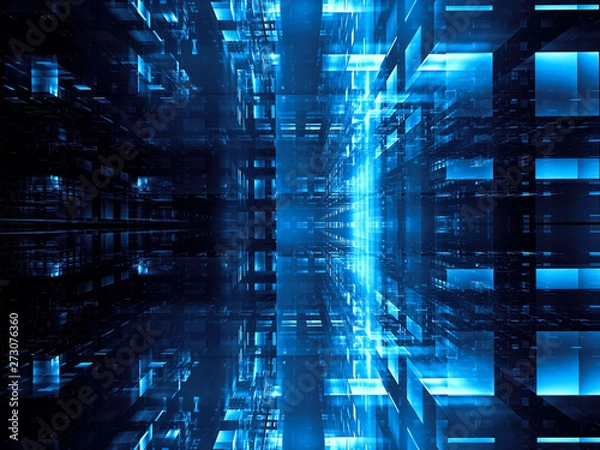 Obraz Abstract datacenter or portal - digitally generated image