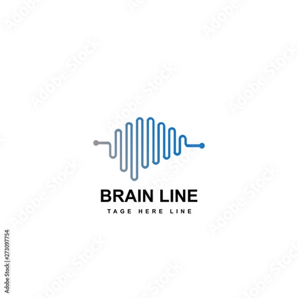 Obraz brian line logo template