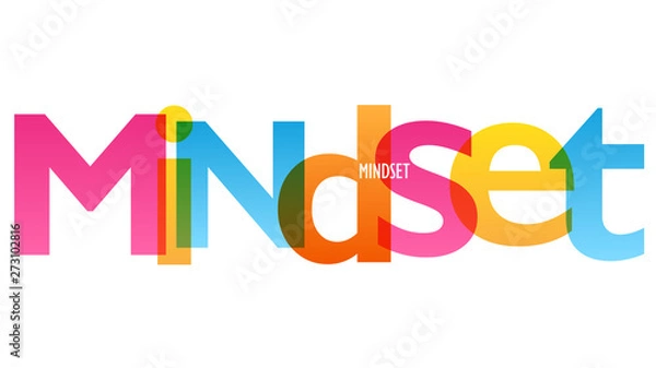 Fototapeta MINDSET colorful vector concept word typography banner