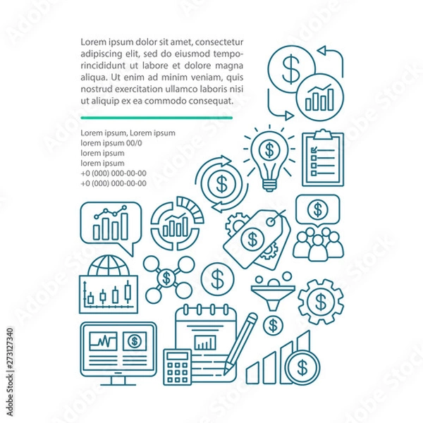 Fototapeta Pricing article page vector template