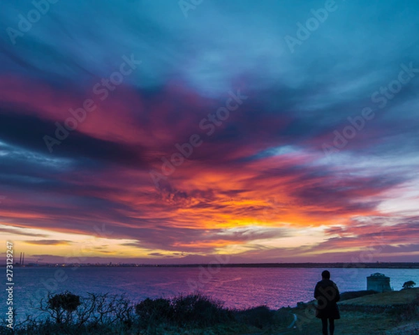 Fototapeta sunset on the beach