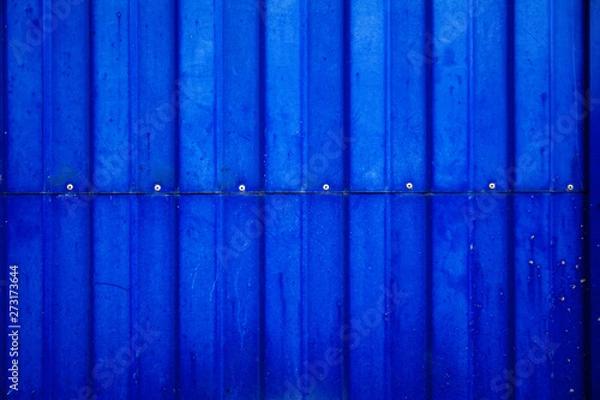 Fototapeta texture background metal blue old wall with rust