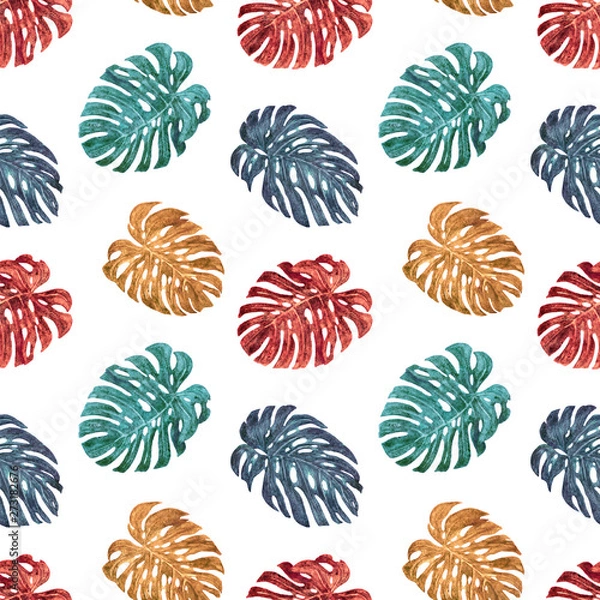 Obraz Tropical Leaves Seamless Repeat Pattern