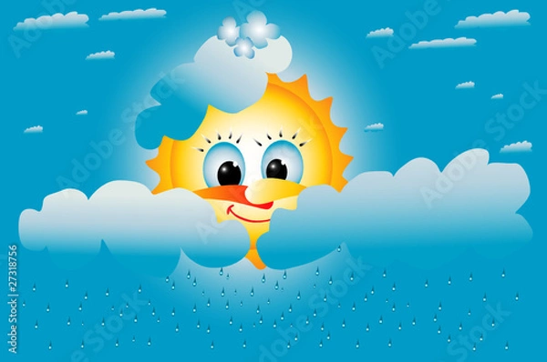 Obraz солнце смотрит