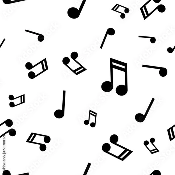Fototapeta Seamless pattern with music notes