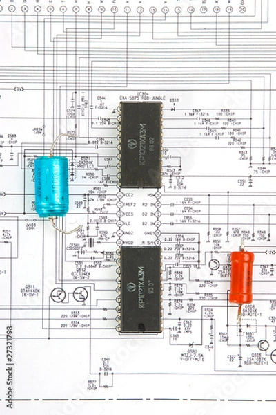 Fototapeta Radio components