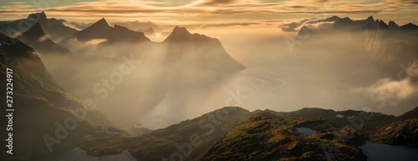 Obraz Mefjorden in sunset