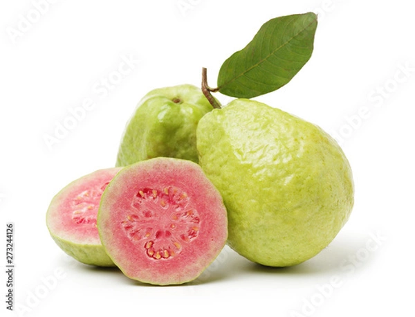 Obraz Pink guava isolated on white background