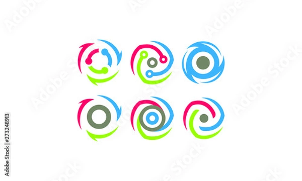 Fototapeta communication technology abstract logo vector icon