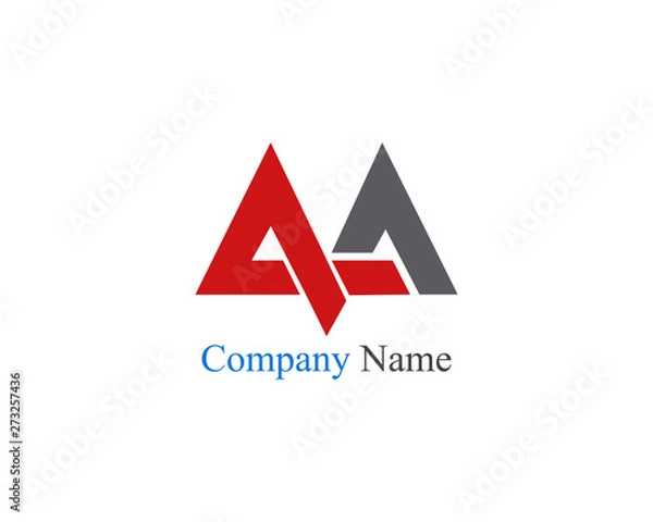 Obraz PA initial logo Company name colored vector