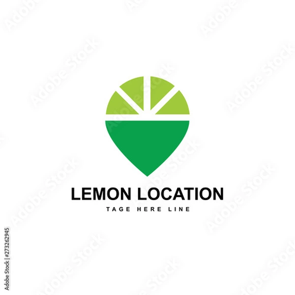 Obraz lemon location logo template