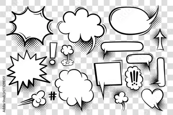 Fototapeta Komiksowa bańka tekstu tekstowego