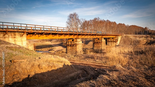 Obraz Railway bridge over the river