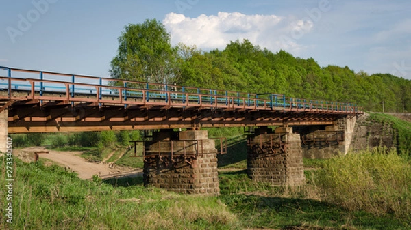 Obraz Railway bridge over the river