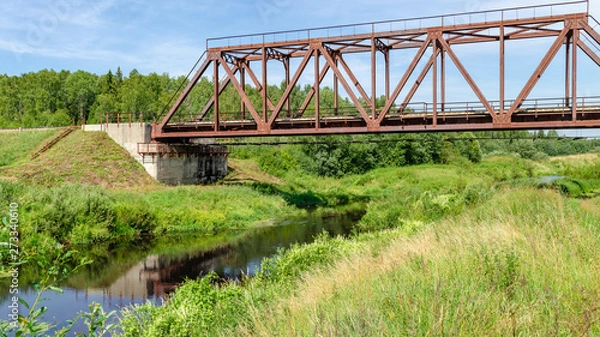 Obraz Railway bridge over the river