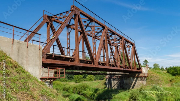 Obraz Railway bridge over the river