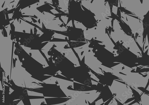 Fototapeta Black grey and white geometric abstraction. Minimal art.