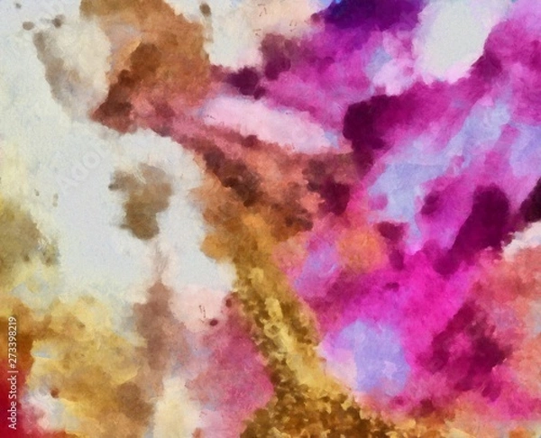 Fototapeta Abstract grunge background. Dirty style pattern. Simple painting art template with large textured brush strokes. Colorful pretty texture drawing by hand. Digital indigo wallpaper. Vintage backdrop.