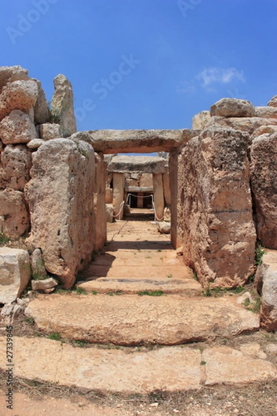 Fototapeta Hagar Qim, ancient Megalithic Temple of Malta, unesco