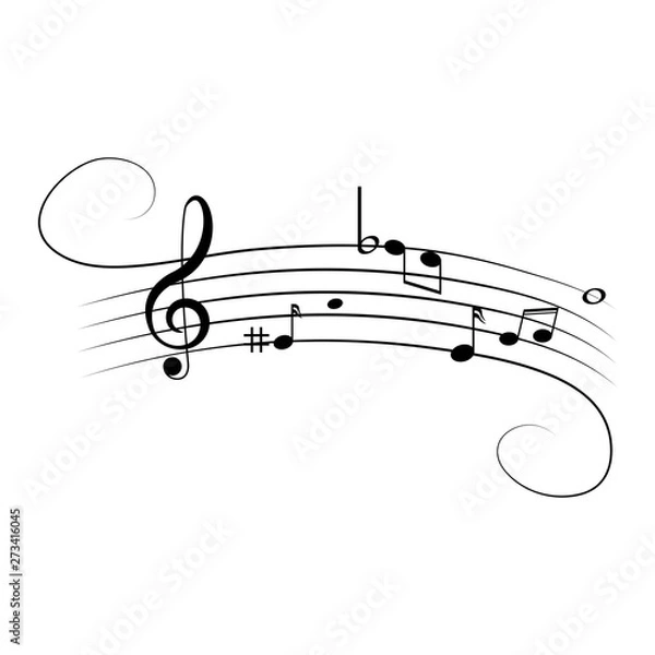 Fototapeta Music note Icon Vector