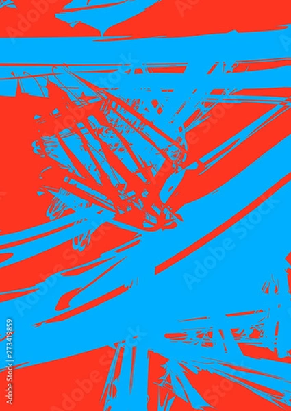 Fototapeta Modern art. Colorful backgorund. Color geometric strokes.
