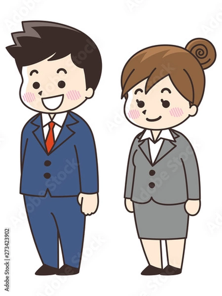Fototapeta ビジネスマンとビジネスウーマン