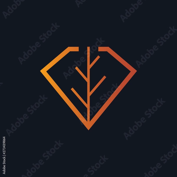 Fototapeta diamond branch logo 