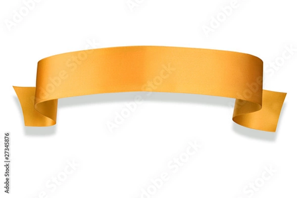 Obraz Elegance orange ribbon banner with shadow